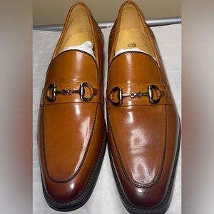 Men Carrucci Leather Loafers 9.5D NWB